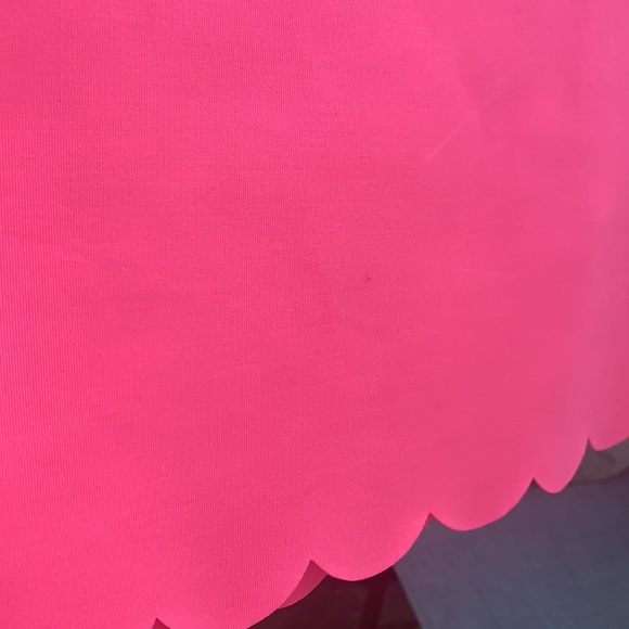 Lilly Pulitzer Pink V-neck Scollop Hem Mikayla Shift Dress - Picture 8 of 9